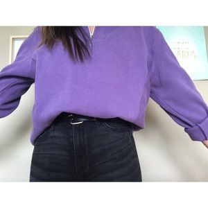 Purple Oversized Sweatshirt